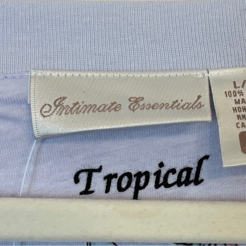 Lavender Beach Print 100% Cotton T-Shirt Nightgown in Women’s Large/XL NWT